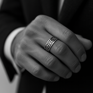 950 Silver Greek Ring